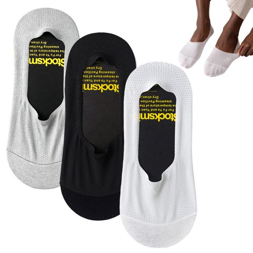 Fashion 3 Pair Invisible Socks Mesh Ice Silk Breathable Non Slip
