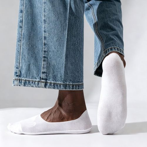 Fashion 3 Pair Invisible Socks Mesh Ice Silk Breathable Non Slip - image 6