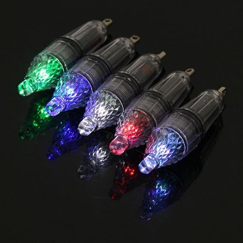 Generic 5pcs Led Flashing Lure Light Mini Deep Drop Underwater