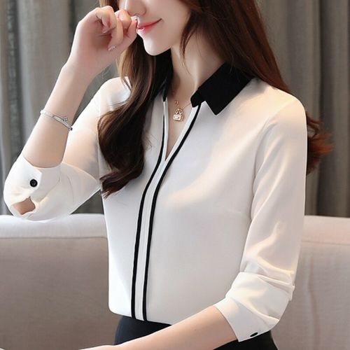 White, Long Sleeve Shirts for Women