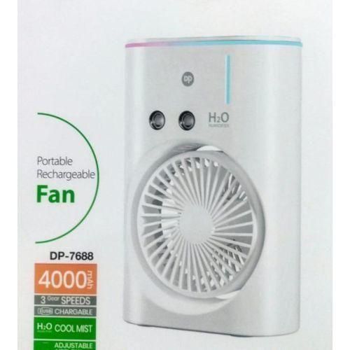 Generic Dp Rechargeable Rotating Fan With Humidifiers And Night Light
