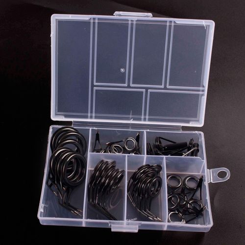 Generic 35pcs Fishing Rod Repair Kit Ceramic High Carbon Steel Fishing Rod  Guides