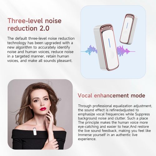 product_image_name-Generic-New SX88 2.4G Magnetic Small Wireless Clip-on Two Clip On Microphone Digital Clip Microphone Wireless For Church,Mosque Etc-4