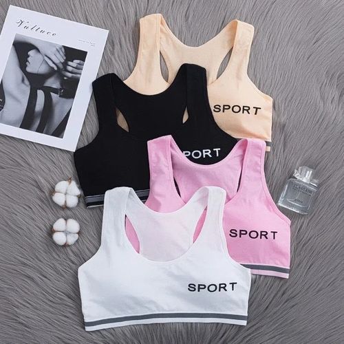 Generic 2 Sets Teenage Bras Set Underwear Sport Bra For Girl 7-14