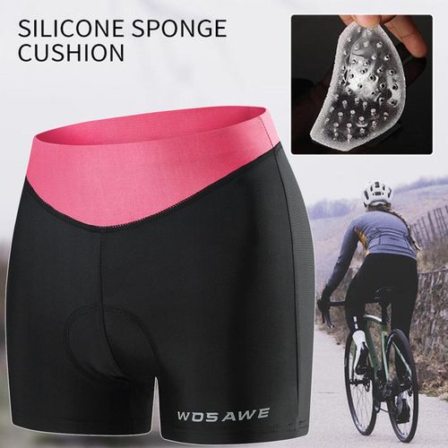 Generic Padded Cycling Underwear Women Bicycle Shorts Mountain Bike Pink L