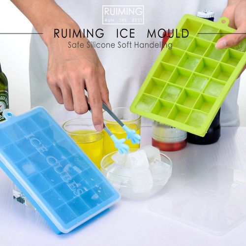 24 Grid Ice Cube Mold Silicone Ice Cube Tray Square Ice Tray Mould Easy  Release Silicone