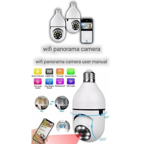Generic WiFi Panorama Camera Bulb – 360° Panoramic Security Camera with Smart Monitoring - image 2