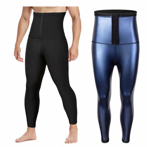 Men Fat Burning Sweat Sauna Pants Body Shaper High-Waisted Workout