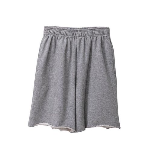 Generic Casual 100% Cotton Short Wide-Leg Pants For Women Oversize  Sweatpants High Waist Quarter Pants Colorful Streetwear Sports Men's