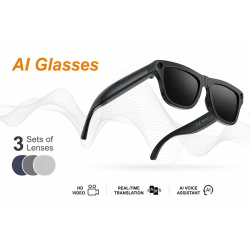 Generic AI Smart Glasses with HD Camera & Real-Time Translation