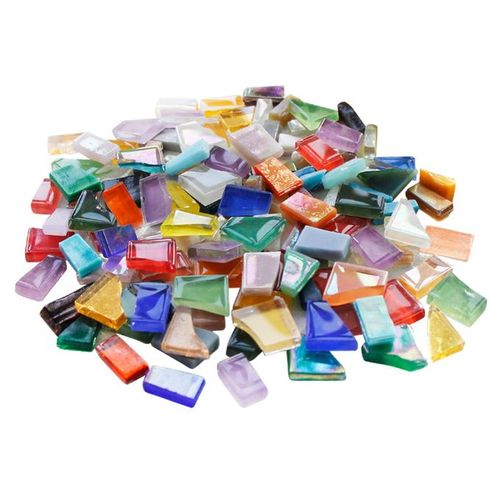 Generic 1kg Square Mini Glass Mosaic Tiles For Crafts Pieces Recycle DIY  Art