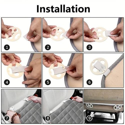 Generic 3 PCS Car Winter Backless Plush Non-slip Non-binding Seat Cushion - Black - image 7