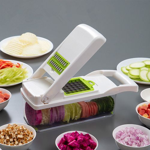 12 in 1 Multifunctional Vegetable Cutter Shredders Slicer With Basket Fruit  Potato Chopper Carrot Grater Slicer Mandoline