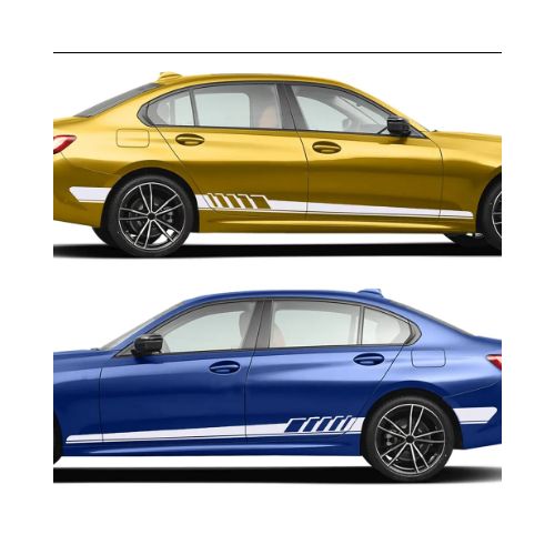 product_image_name-Generic-Universal 2pcs Premium Car Side Skirts Racing Stickers (Available In 4 Colors)-3