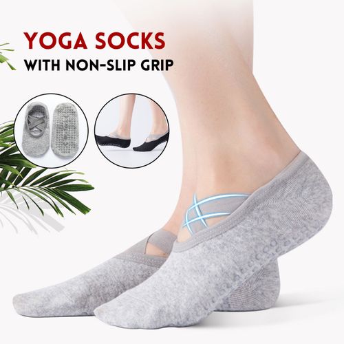 Generic Yoga Women Sports Cotton Rich Pilates Non-Slip Grip Socks