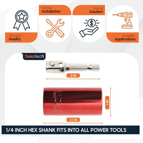 Generic 7-19mm Universal Socket Wrench Set Power Drill Adapter Magic Self Adjusting Repair Tool For Nuts Bolts DIY - image 2