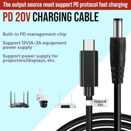 product_image_name-Generic-Usb Power USB TypeC To DC Cable WiFi To Router Powerbank Cord DC Power CableType C Converter-3
