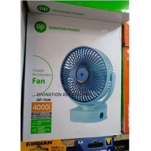 product_image_name-Dp-Rechargeable Table Fan - Electric Air Cooling Rechargeable Fan + LED Light ( DP-7638 )-8