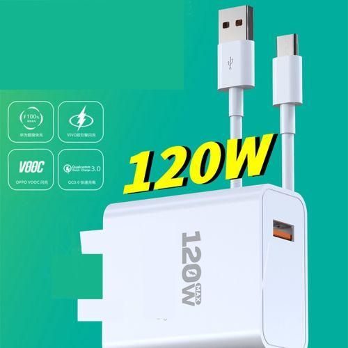 Generic Ace-Type TypeC Charger 120W Fast Android + USB Cable Samsung IPhone