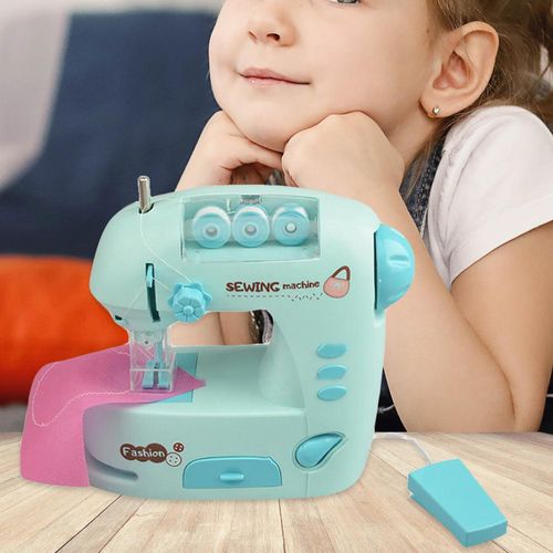 Generic Simulation Electric Sewing Machine Kids Craft Learning Toy For Blue