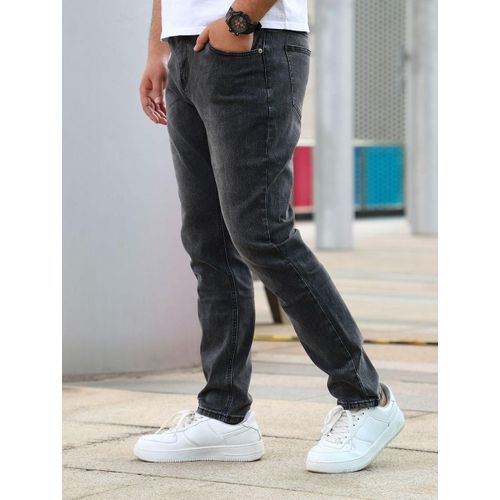 Fashion Exotic Smart Slim Fit Jean For Man-Black