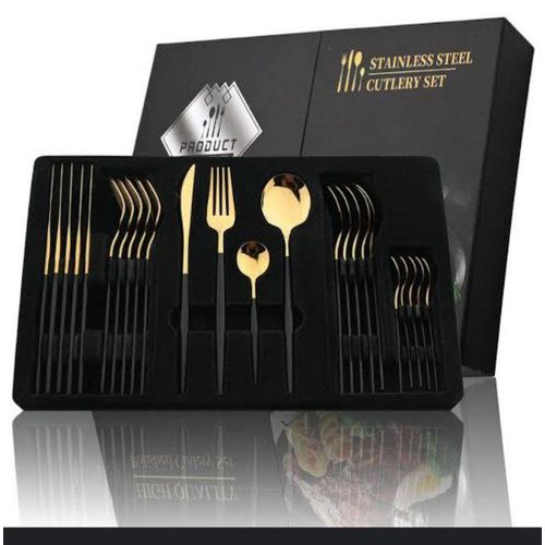 product_image_name-Generic-Stainless Steel Cutlery Set In A Gift Box- 24pcs-1