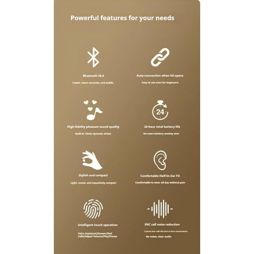 Generic Wireless Bluetooth Headset Noise Reduction High Sound Quality Sports Bluetooth Earphone Black - image 7