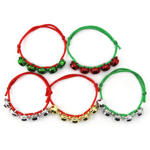 Christmas Jingle Bell Bracelet Multi-color Hanged Bead Adjustable Charm  Bangle Holiday Jewelry Gift for Women Girls Kids - AliExpress