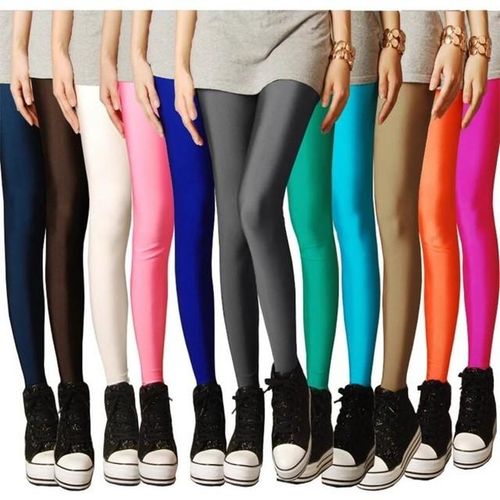 Generic Thin All-Ankle Leggings For Women Shiny Leggings Stretchy Leggings  Basic Leggings Casual Stretchy Soft Multi-Color Leggings Xl