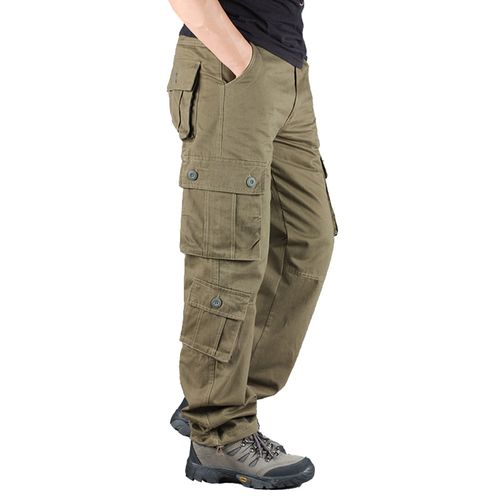 Fashion 2021 Spring Mens Cargo Pants Khaki Military Men Trousers Casual ...