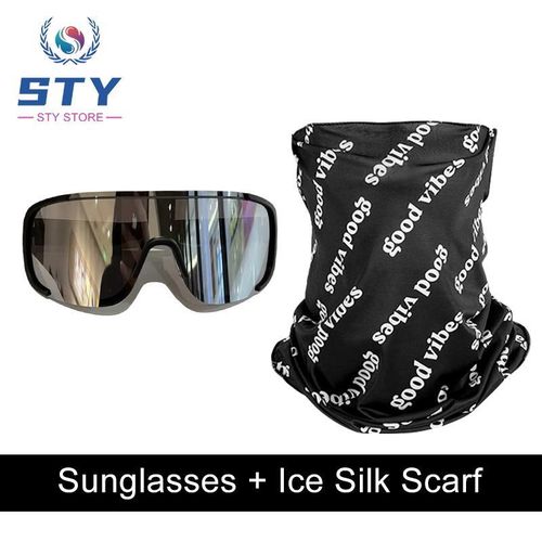 product_image_name-STY-Men Sunglasses + Ice Silk Neck Gaiter Set Outdoor Goggles Ear-hanging Neckerchief Face Mask -1
