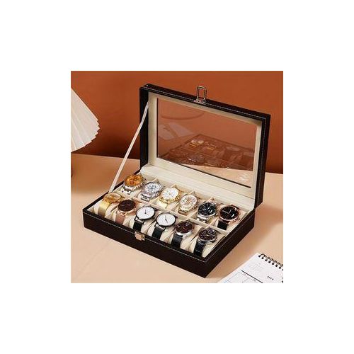 product_image_name-Jewelry Set-12 Slot Pure Leather Watch Case-1