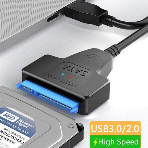 Generic SATA to USB 3.0 / 2.0 Cable Up to 6 Gbps for 2.5 Inch External HDD  SSD Hard Drive SATA 3 22 Pin Adapter USB 3.0 to Sata III Cord