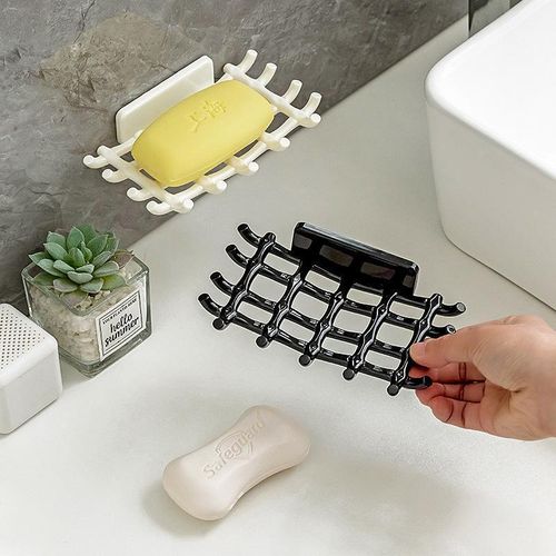 Generic 2 PCS No-drill storage rack, soap dish, bathroom storage box, wall shelf, Soap Dishes - image 2