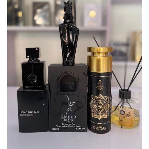 product_image_name-Ameer-Black Edition 30ml And Genie Club Luxe 25ml With Body Spray 200ml-1