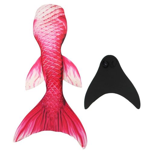 Generic Fin Blue Mermaid Tail Monofin Swimmable Tail Kids Girls Women  Swimming Costumes Pink 130