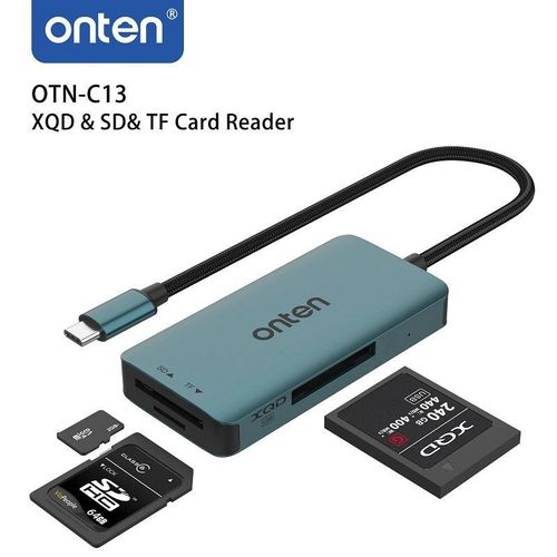 Onten 3 in 1 USB-C to XQD / SDXC / TF Card Reader (OTN-C13)