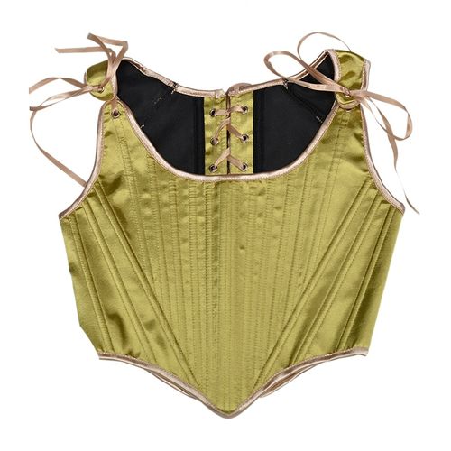 Fashion Women Bandage Corset Waist Satin Y Shapewear Underbust Female  High-23507Gold Satin