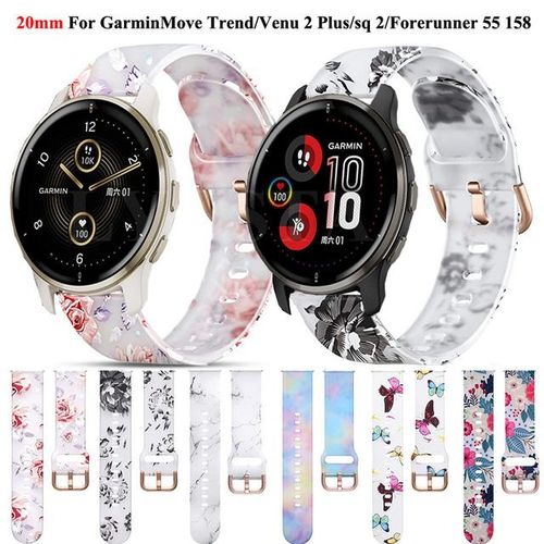 20MM Silicone Watch Band Strap Bracelet For Garmin Forerunner 55