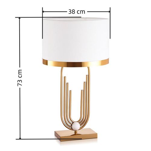 Generic Art Deco Geometric Gold Luxury Table Lamp 58cm - image 3