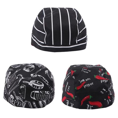 Genera 3Pcs Catering Chef's Headwrap Tied Caps - image 3