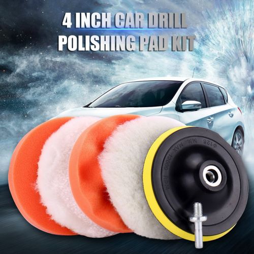 Generic Car Foam Drill Buffing Pad Polishing Pad Kit 6 Pcs 4 Inch