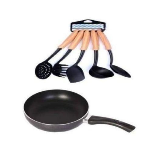 Generic Non Stick Fry Pan With Non Stick Spoon