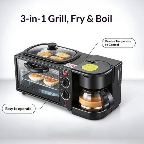 Generic Multifunction 3-in-1 Breakfast Station (Oven, Frying Pan & Coffee Pot) - image 2