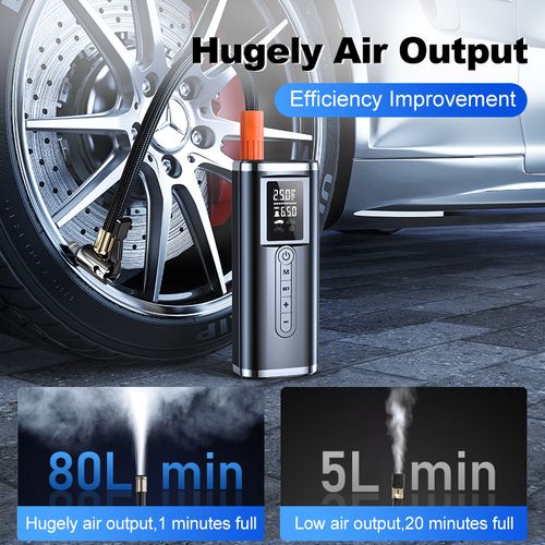Generic Cafele 12V Car Portable Air Compressor High Pressure Electric Boat Bicycle  Pump For Car Tire Inflator With 4000mah