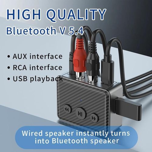 product_image_name-Generic-TV Bluetooth Adapter/ Bluetooth 5.4 Receiver: Turn Wired Speakers/Cars into Wireless + USB Playback (MP3/FLAC)-4