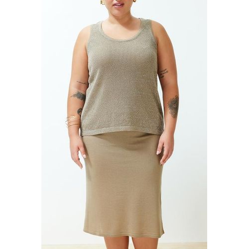 product_image_name-Trendyol-Mink Knitwear Blouse & Dress 2-Piece Set-4