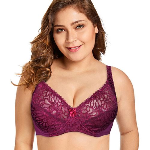 Plus Size Bras For Women Perspective Lace Brassiere Sexy Lingerie