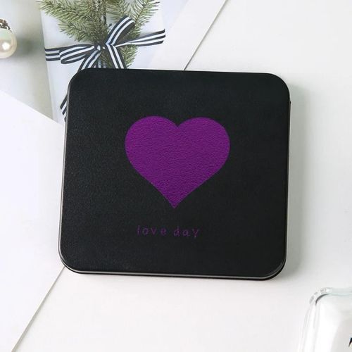 Royal Glow Portable Double-Sided Makeup Mirror – Compact Folding Pocket Cosmetic Mirror... Purple - image 4
