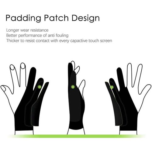 Black Digital Drawing Glove Palm Rejection Glove for Graphics
